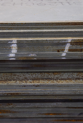 A stack of AR500 armor steel